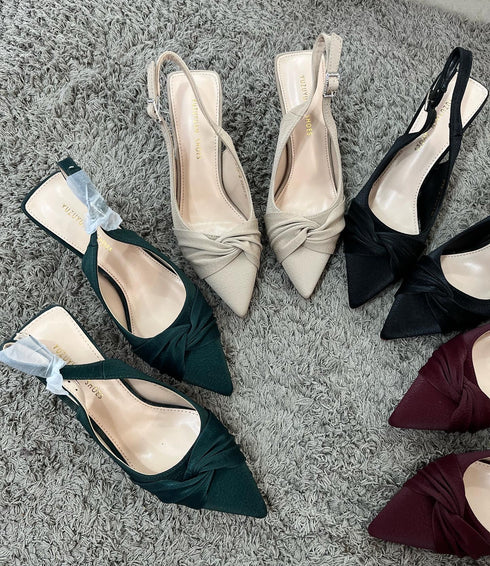 Luxury Pointed Toe Knot Stiletto